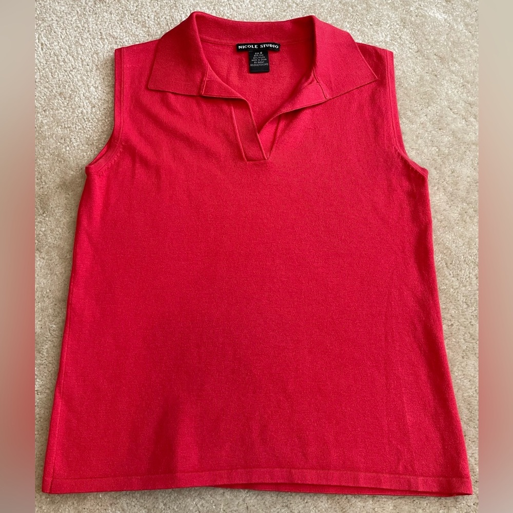 Nicole Studio - Knit Sleeveless Sweater - Size 6